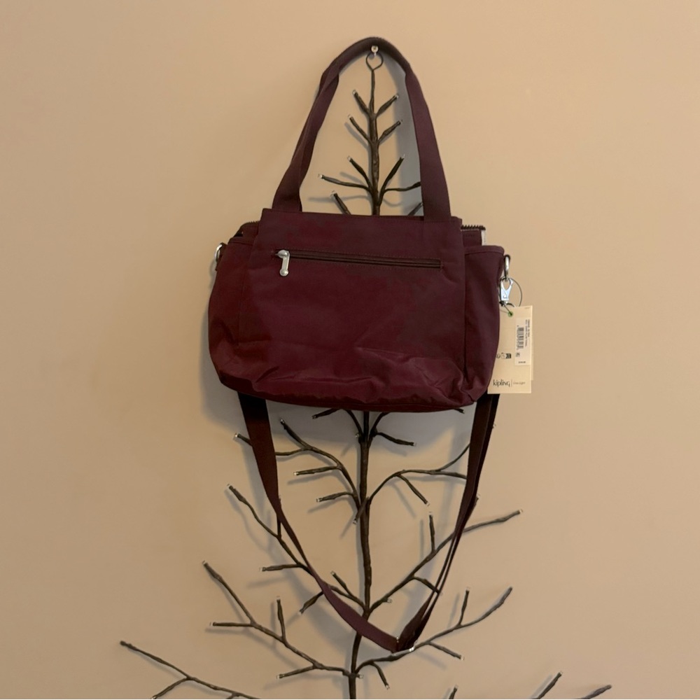 Brand new “Kipling “shoulder bag for women.Color-dark plum tonal.Size-14”x10”💜 - Picture 4 of 11